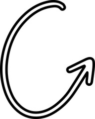 Hand drawn arrow, collection of direction