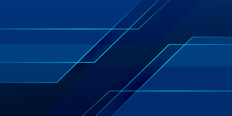 Abstract dark blue overlap shadow and lights background. Papercut template vector with straight line and shadow. Dark blue background with trendy pattern design.