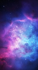 Naklejka premium Ethereal celestial nebula swirling cosmic beauty