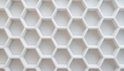Fototapeta premium Abstract White Hexagonal Pattern Background Texture Design for Modern Presentations