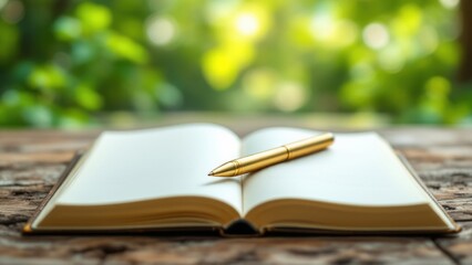 open book on a wooden table
