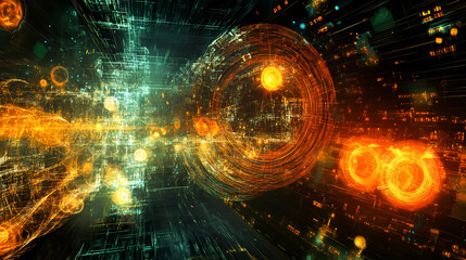 Obraz premium technology virtual background