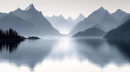 Serene Mountain Lake Reflection