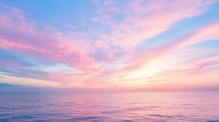 Pastel Sunset Over Calm Water