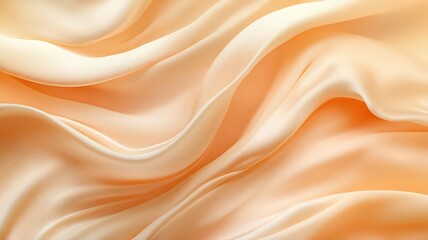 Obraz premium Peach Silk Fabric Texture: Soft Waves and Subtle Pattern