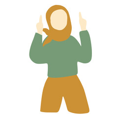 illustration girl wearing hijab