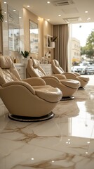 Spa chairs in a modern salon