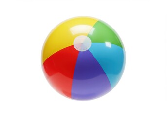 Obraz premium Colorful beach ball isolated on white background