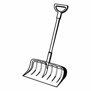 black and white shovel clip art preview