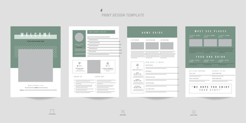 Home rental welcome brochure template