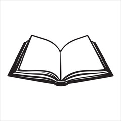 Silhouette of man Reading a Book Vector Illustration