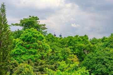 Obraz premium Sentosa Island off the coast from Singapore harbour beautiful white sandy beach and crystal clear turquoise waters 