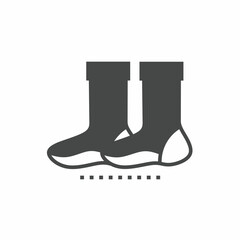 Vector icon template. Black and white sock icon design. Stock vector template.