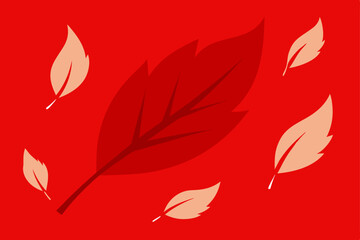 seamless pattern with red feathers