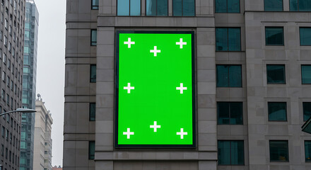 Obraz premium billboard with green screen