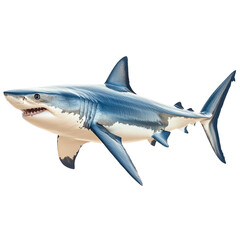 Fototapeta premium Majestic marine predator: An impressive shark portrait conveying power and ocean life