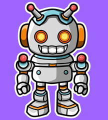 Smilling robot vector illustration 
