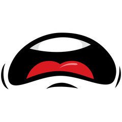 Mouth Crying Cartoon Face Expression Drawing Illustration