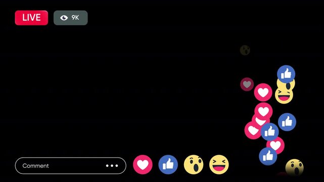 Facebook Live Screen Animation HD On Alpha