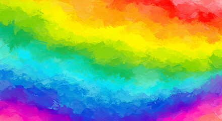 Vibrant Rainbow Watercolor Texture: Abstract Colorful Background