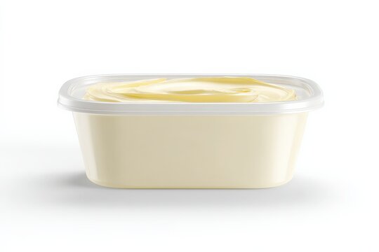 Tub of margarine or spreadable butter.