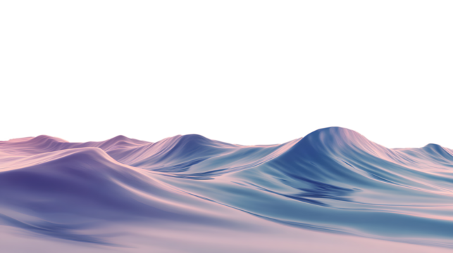 Minimalist Fluid Wave Layers in Blue Tones