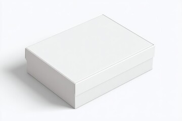 Naklejka premium Blank white box on white background. Perfect for product display or mockup.