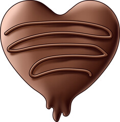 Heart shaped chocolate bonbons