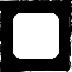 Square brush frames with rounded square border layout