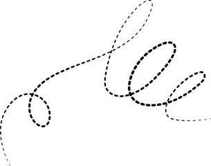 Spiral dashed lines shape, curl, curve, twirl