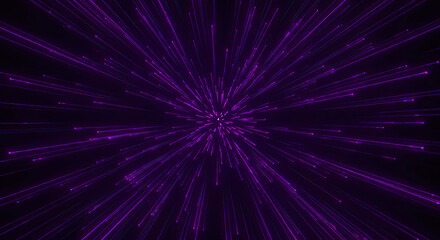 Naklejka premium Abstract Purple Light Rays Exploding Energy Burst Background