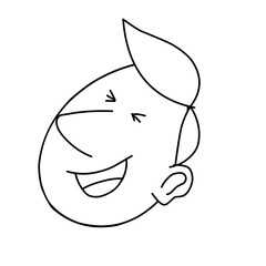 Cartoon Man Laughing
