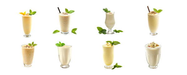 milk shake with mint leaf