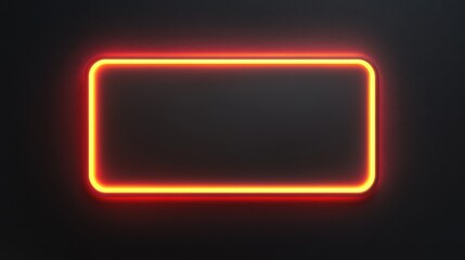 Fototapeta premium Illuminated Rectangular Frame on Dark Background