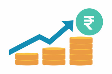 business graph with arrow