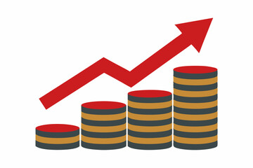 business graph with arrow