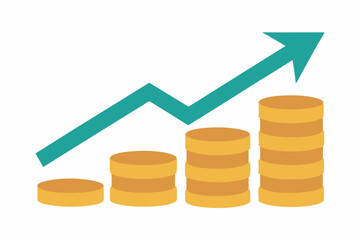 business graph with arrow
