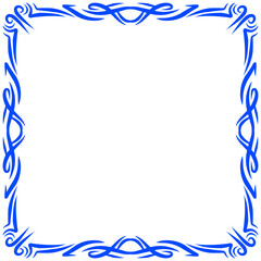 Decorative blue border design with intricate patterns, suitable for framing images or invitations