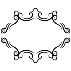 Elegant decorative border design featuring intricate swirls and curls for invitations or artwork