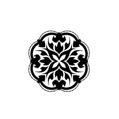 Intricate black and white floral mandala design showcasing symmetry and elegance for artistic use