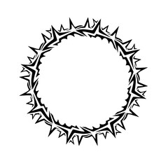 Abstract circular design featuring sharp, jagged edges, ideal for creative projects and backgrounds