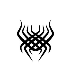 Abstract design featuring intricate patterns and shapes with a dynamic flow and contrast