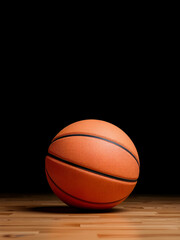 Obraz premium basketball on black background.
