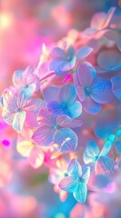 Vibrant Pastel Hydrangea Blossoms