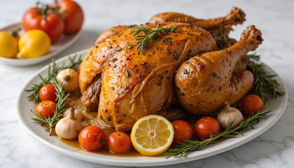 roasted chicken with vegetables