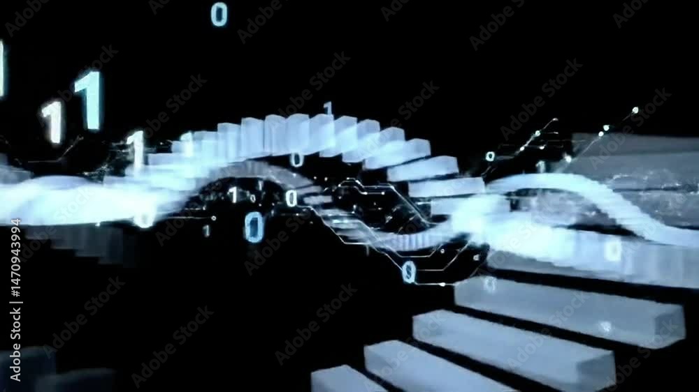 Poster Abstract Digital Data Visualization with Binary Code and Animated Graphs