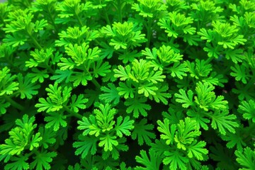 Fototapeta premium Intricate parsley sprigs forming a natural repeating design , closeup, herb, illustration