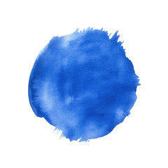 A vibrant blue watercolor texture perfect for backgrounds or graphic design. transparent background