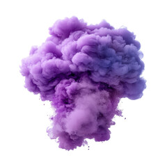 Fototapeta premium A vibrant purple smoke cloud rising gracefully into the air. transparent background