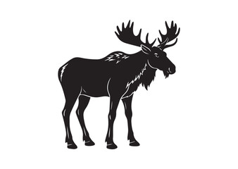 Obraz premium Moose Silhouette Vector